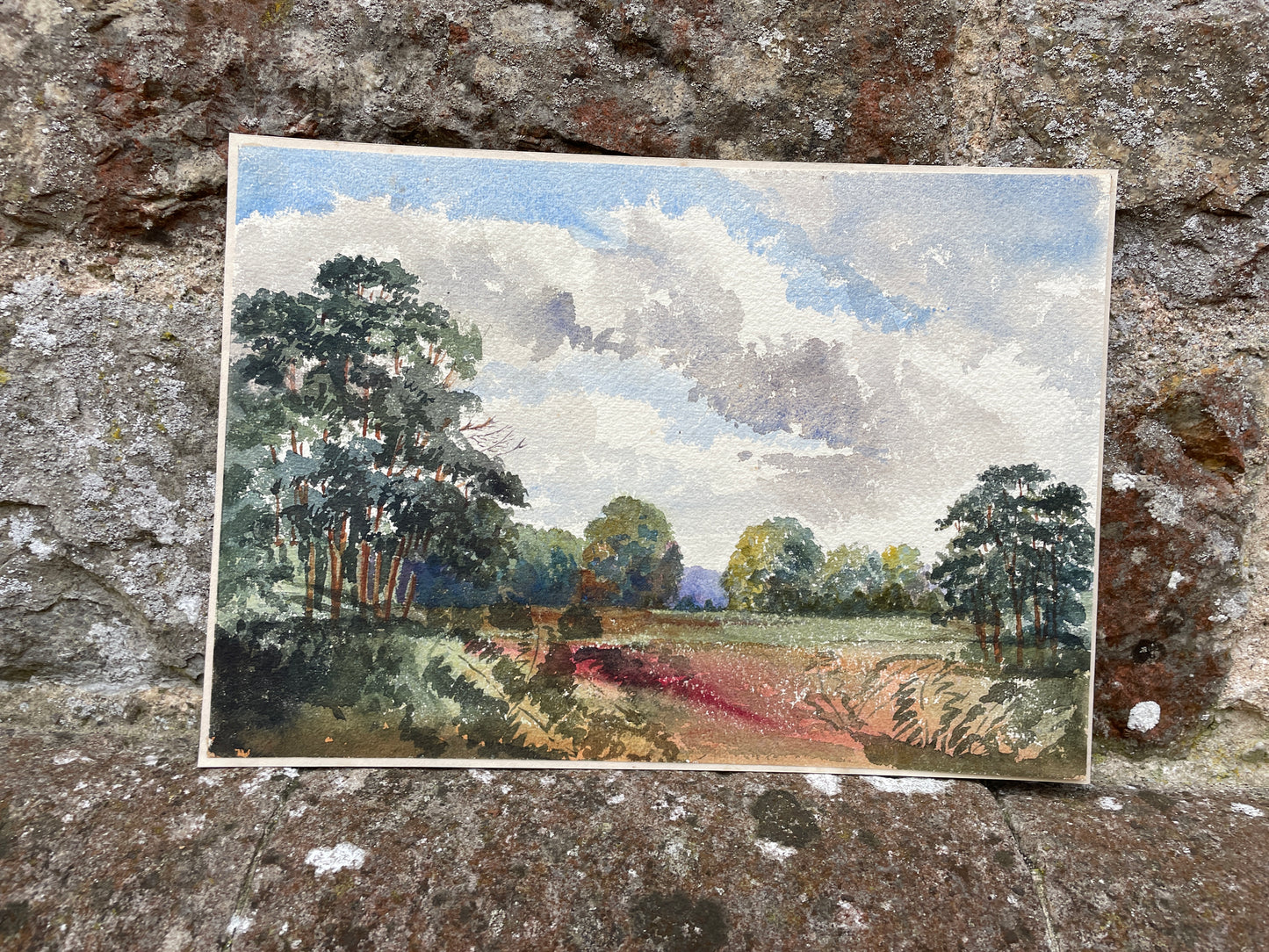 Unsigned Pastoral Landscape on Paper