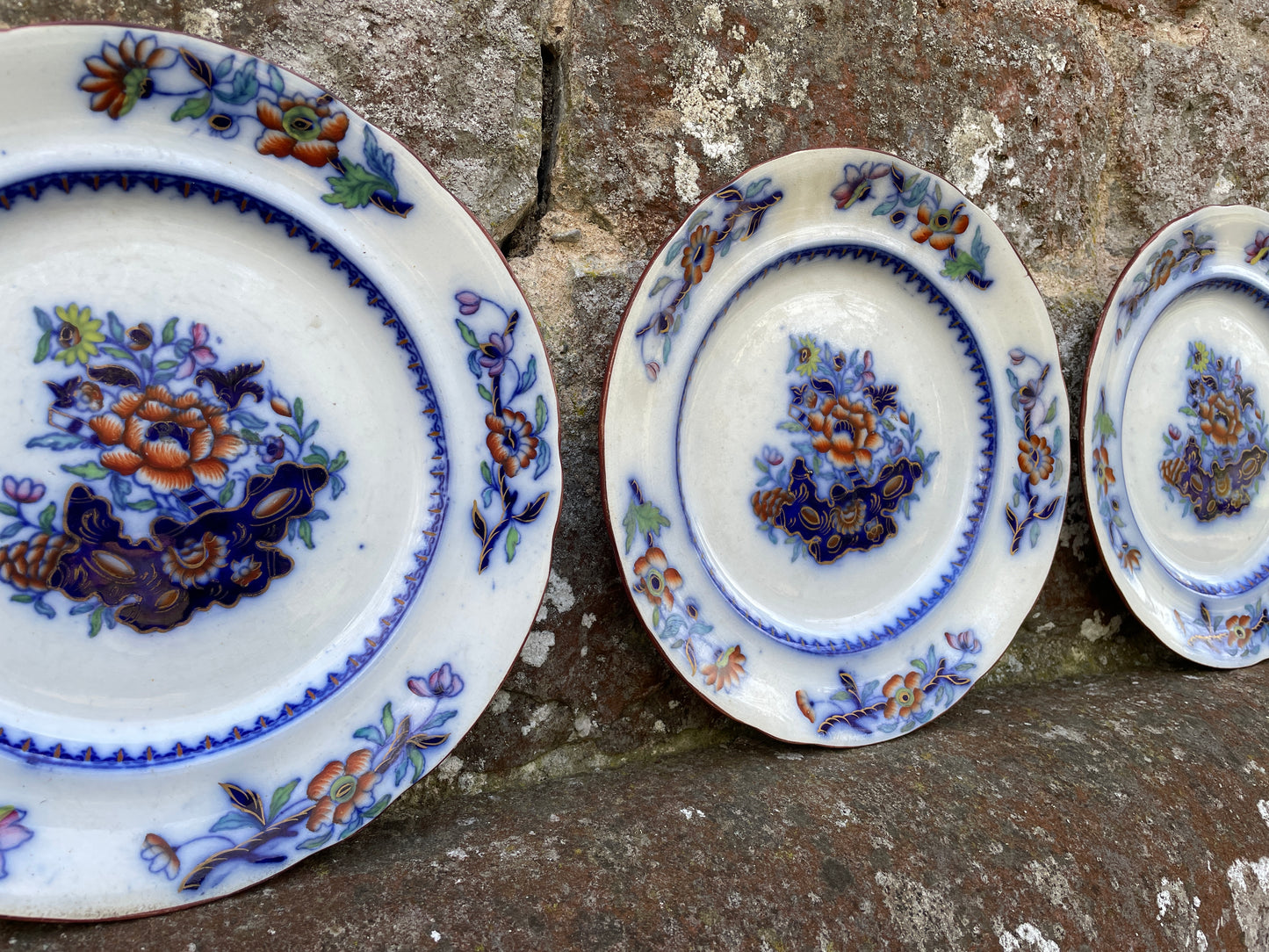 Trio of 19th Century Spode Decorative Wall Plates