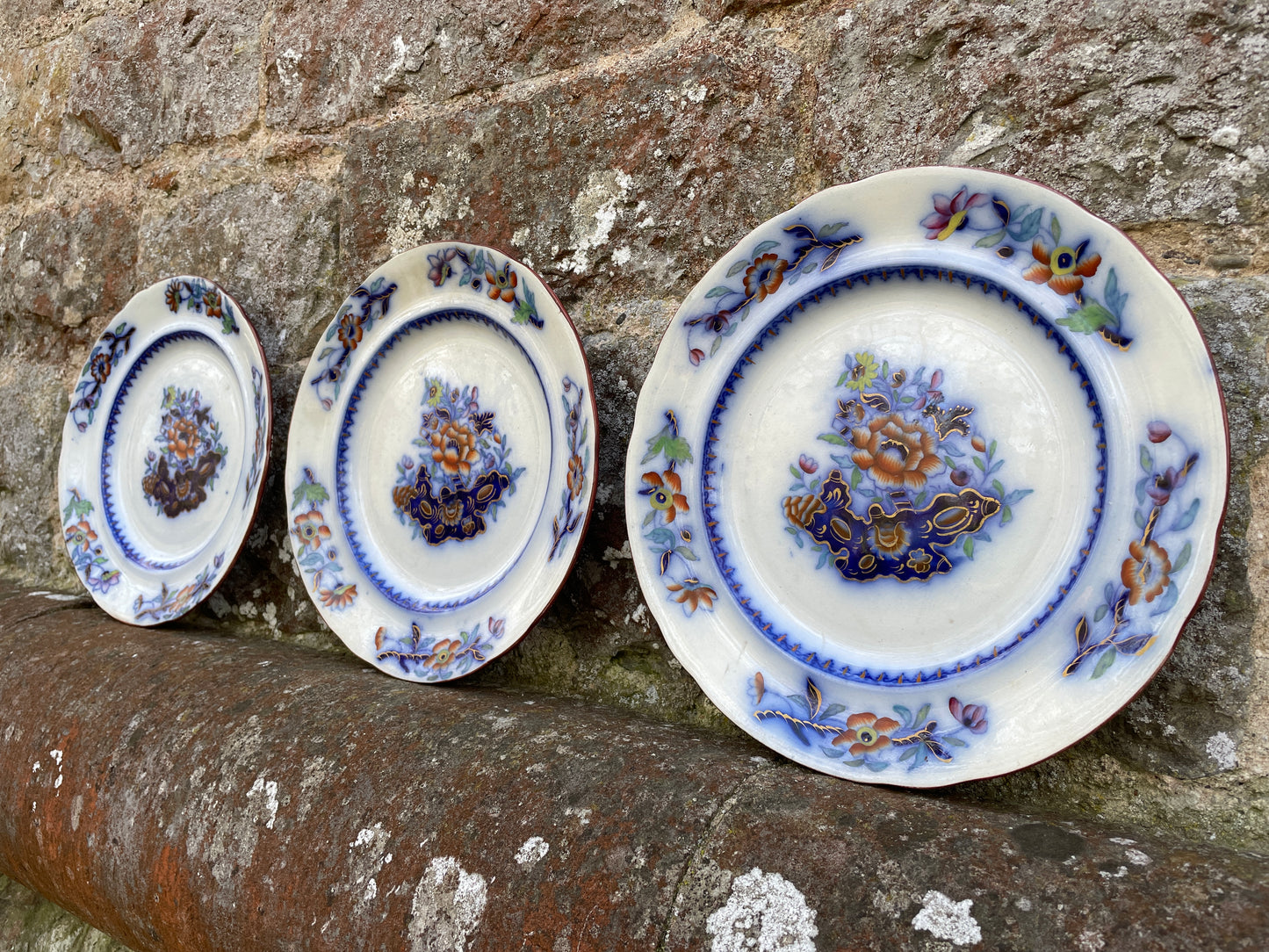 Trio of 19th Century Spode Decorative Wall Plates