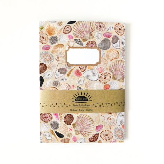 Conchae Seashell Print A5 Lined Journal