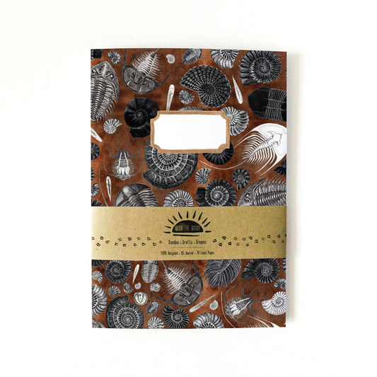 Ammonoidea Fossil Print A5 Lined Journal